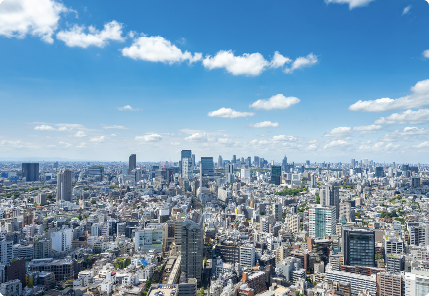 東京のビル群の風景写真